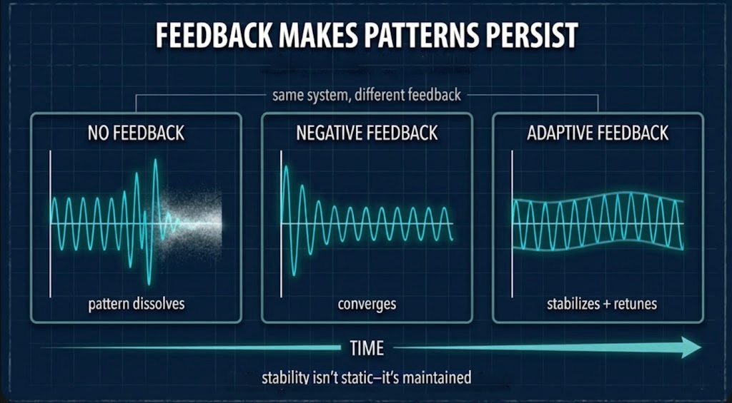 Feedback as the grammar of being